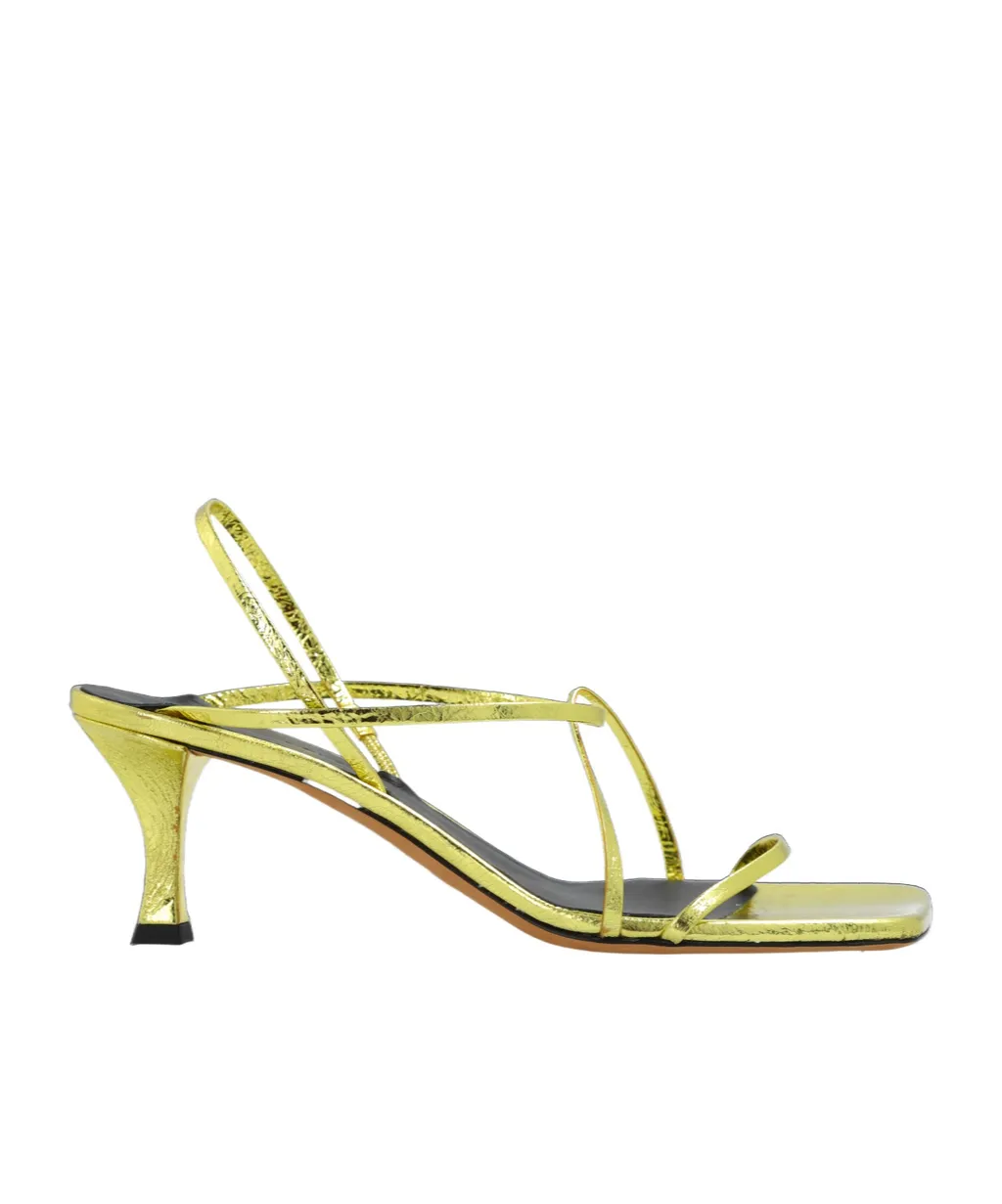 Proenza Schouler Square-Toe Strappy Heeled Sandals
