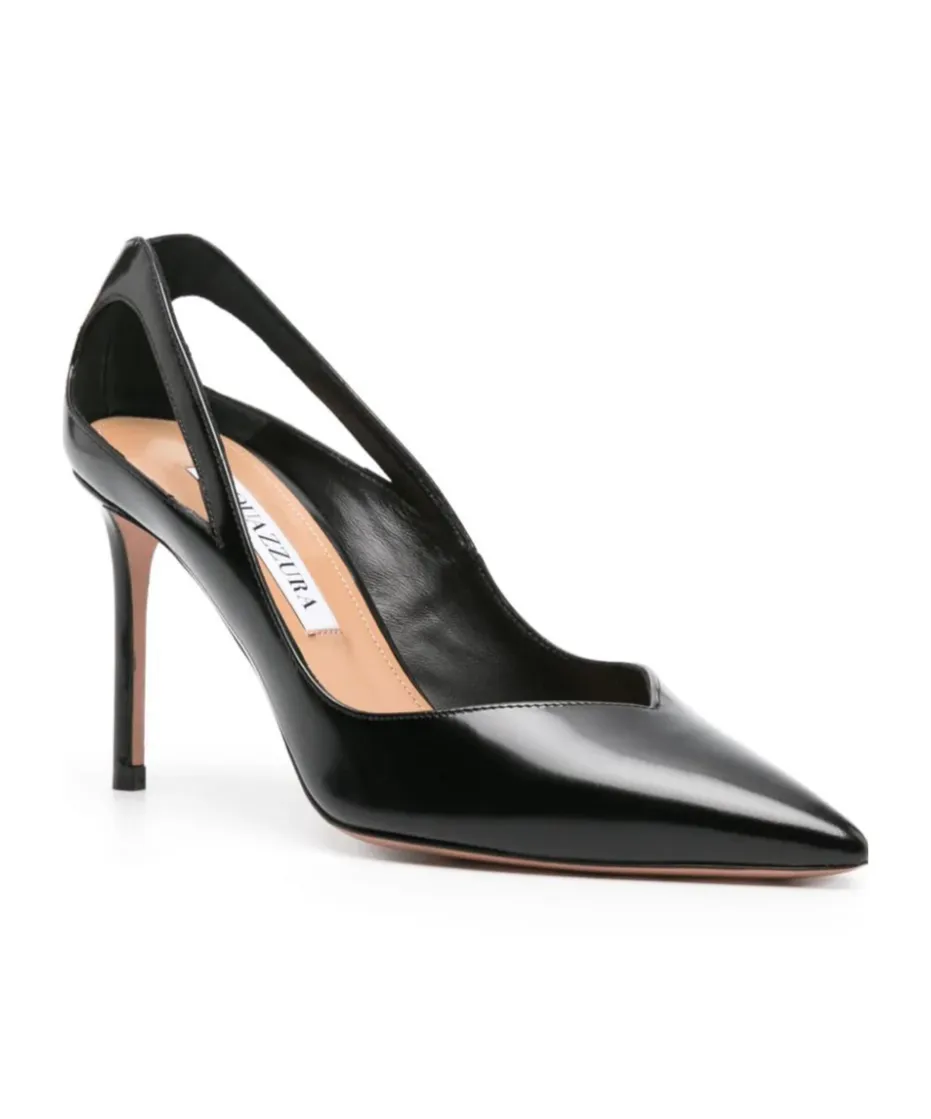 Aquazzura Sheeva Pointed-Toe Cut-Out Detailed Pumps