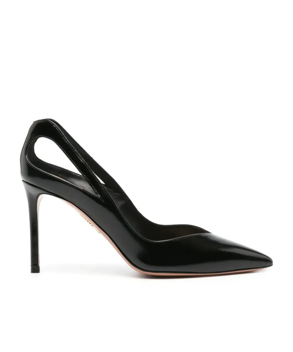 Aquazzura Sheeva Pointed-Toe Cut-Out Detailed Pumps