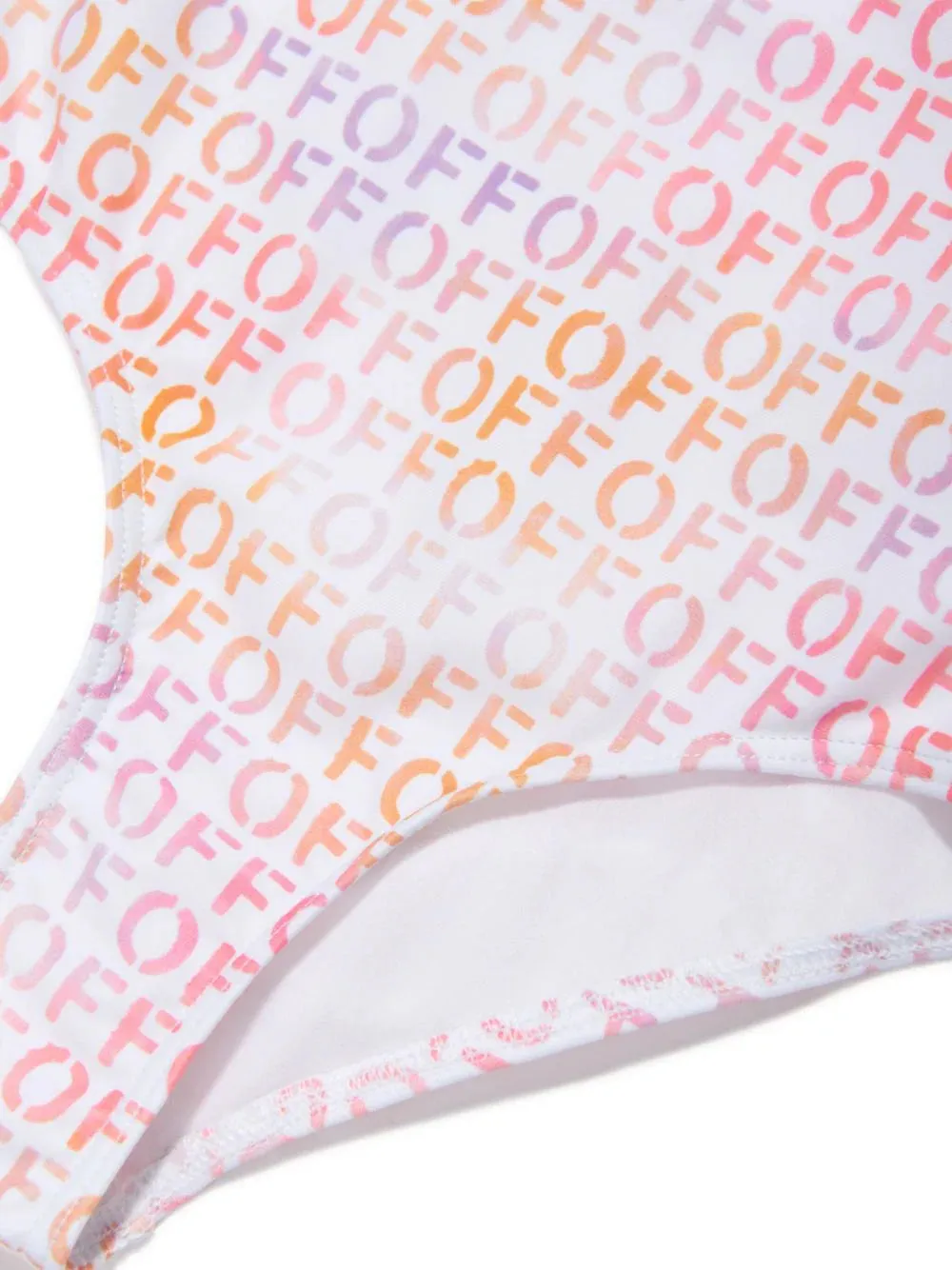 Off-White Kids Off Stamp Logo Printed Swimsuit