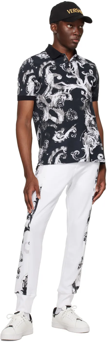 Versace Jeans Couture Watercolour Couture Short-Sleeved Polo Shirt