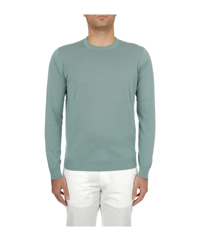 Crew-Neck Cotton Jumper