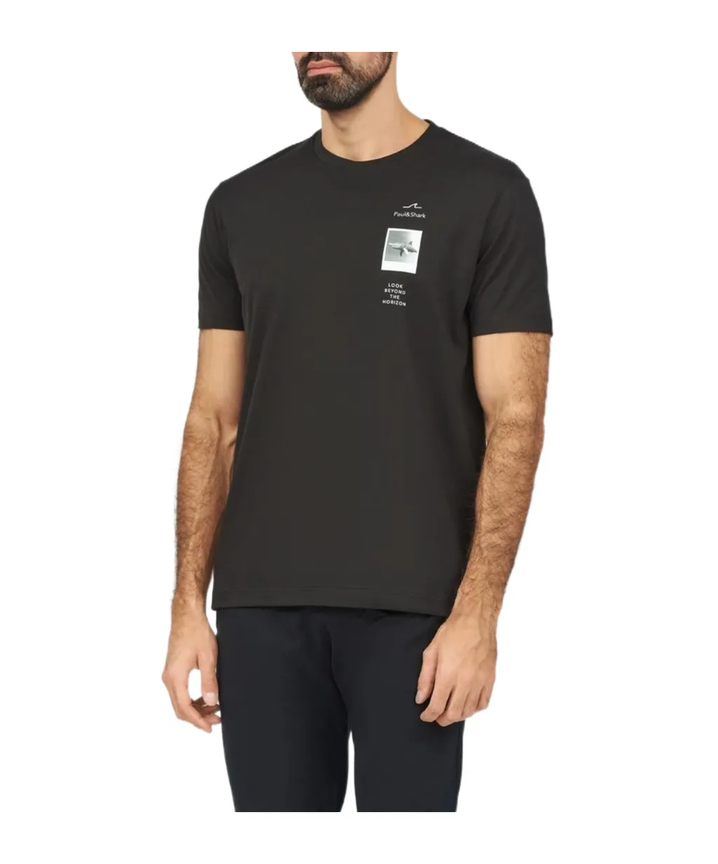 Paul & Shark Logo-Printed Crewneck T-Shirt