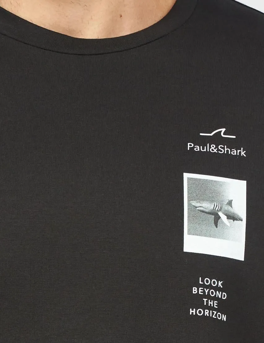 Paul & Shark Logo-Printed Crewneck T-Shirt