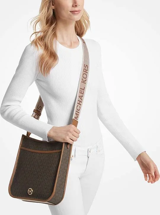 Michael Kors Luisa Large Signature Logo Messenger Bag
