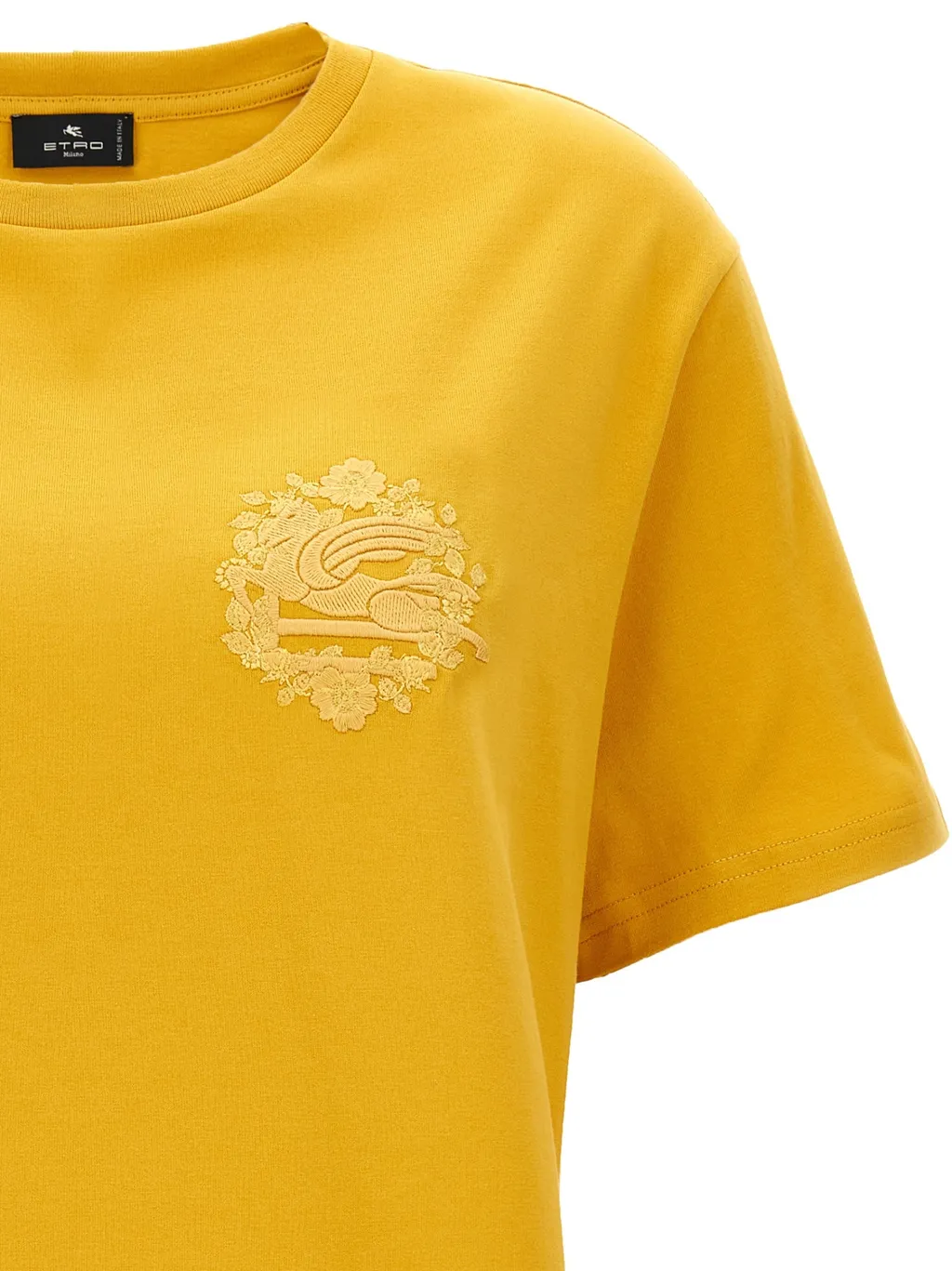 Pegaso-Embroidered Cotton T-Shirt