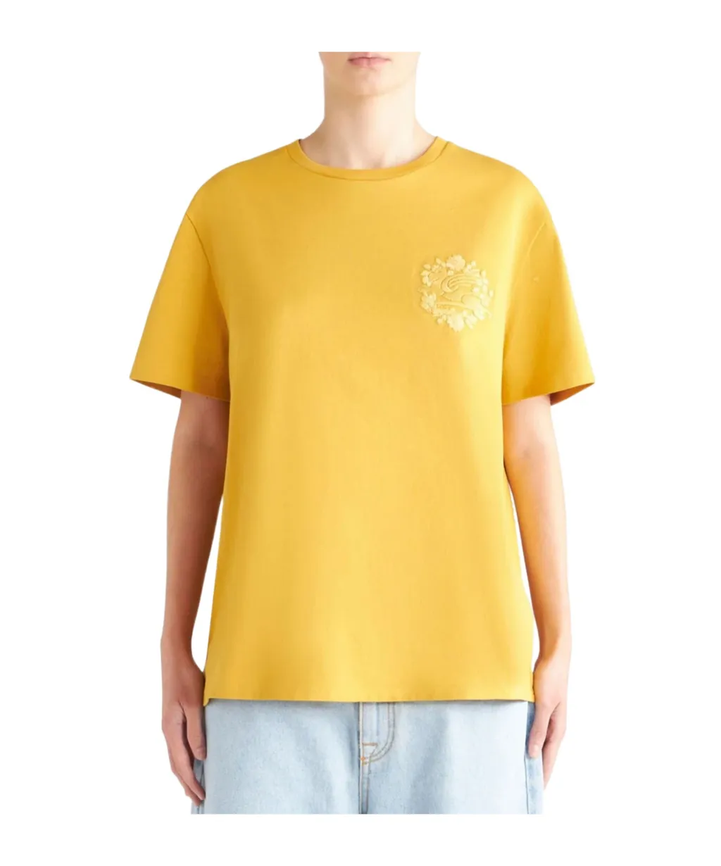 Pegaso-Embroidered Cotton T-Shirt