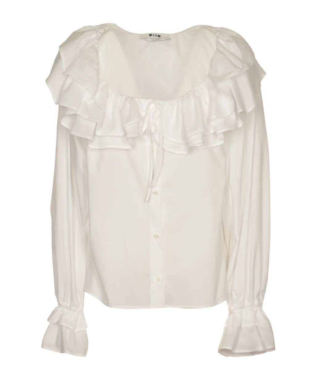Msgm Ruffle Detailed Blouse