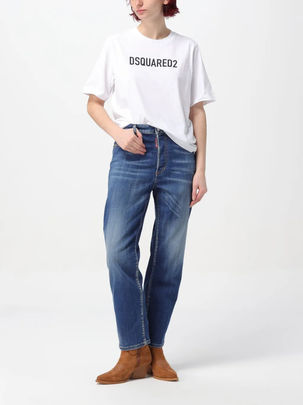 Dsquared2 Logo Printed Crewneck T-Shirt
