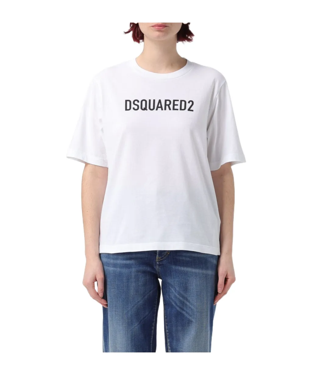 Dsquared2 Logo Printed Crewneck T-Shirt