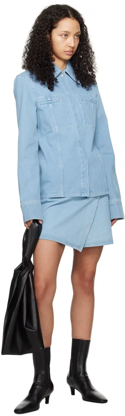 Wrap Denim Skirt