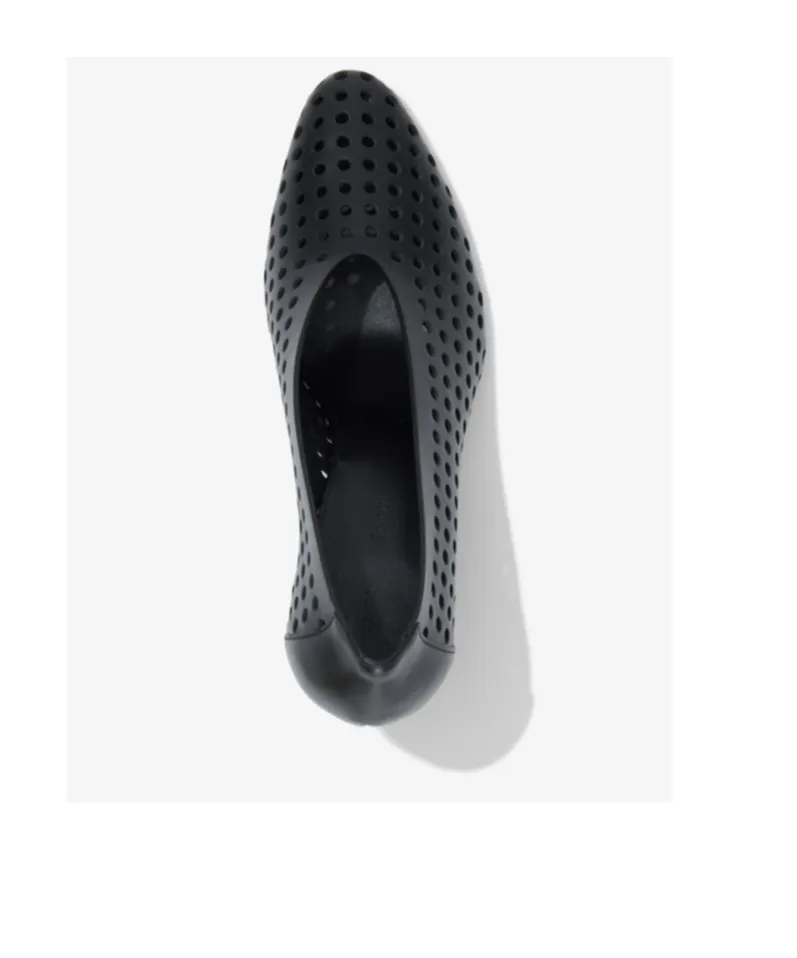 85Mm Perforated Leather Pumps