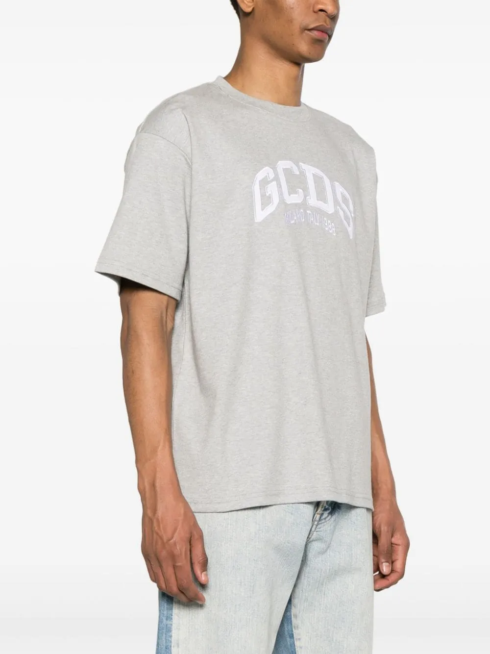 Gcds Logo Embroidered Crewneck T-Shirt