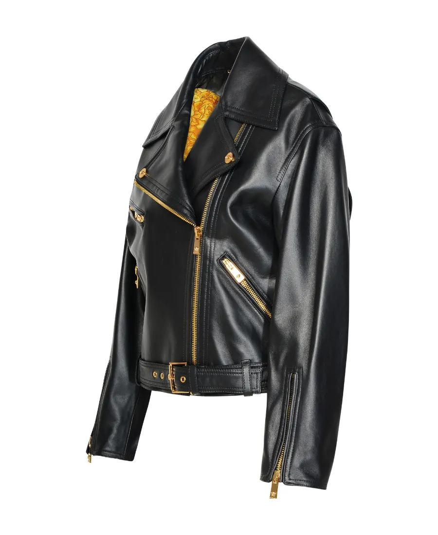 Versace Leather Bike Jacket