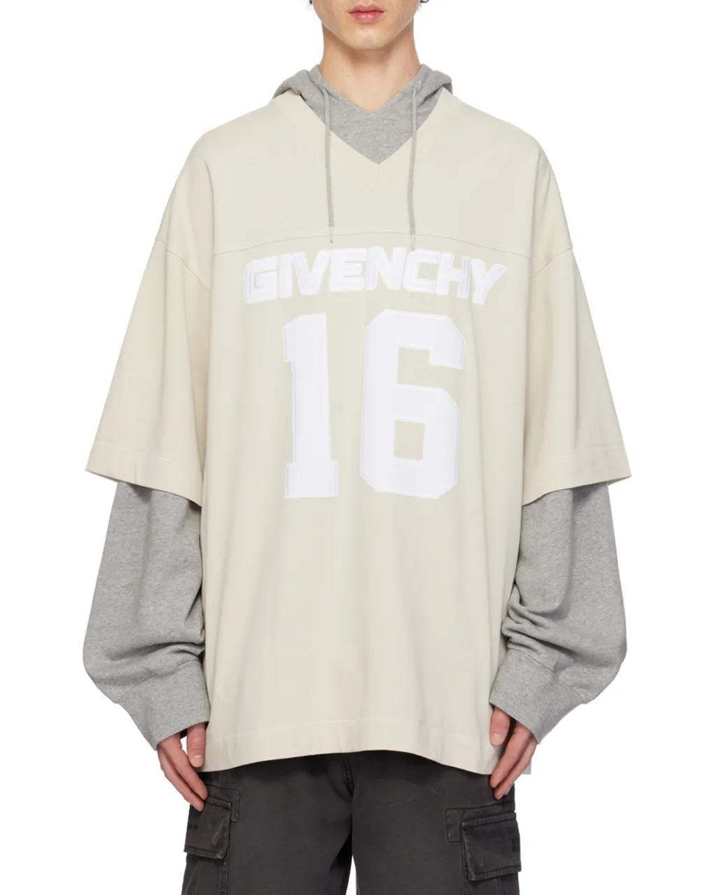 Givenchy Layered Drawstring Hoodie