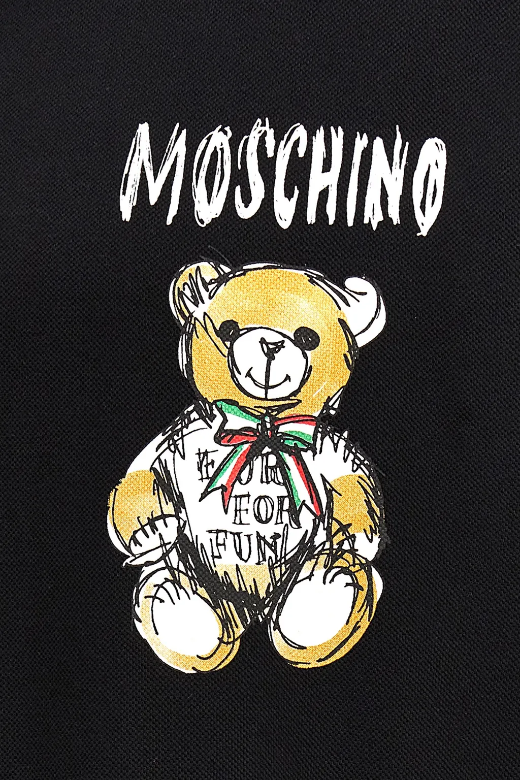 Moschino Teddy Bear-Motif Short Sleeved Polo Shirt