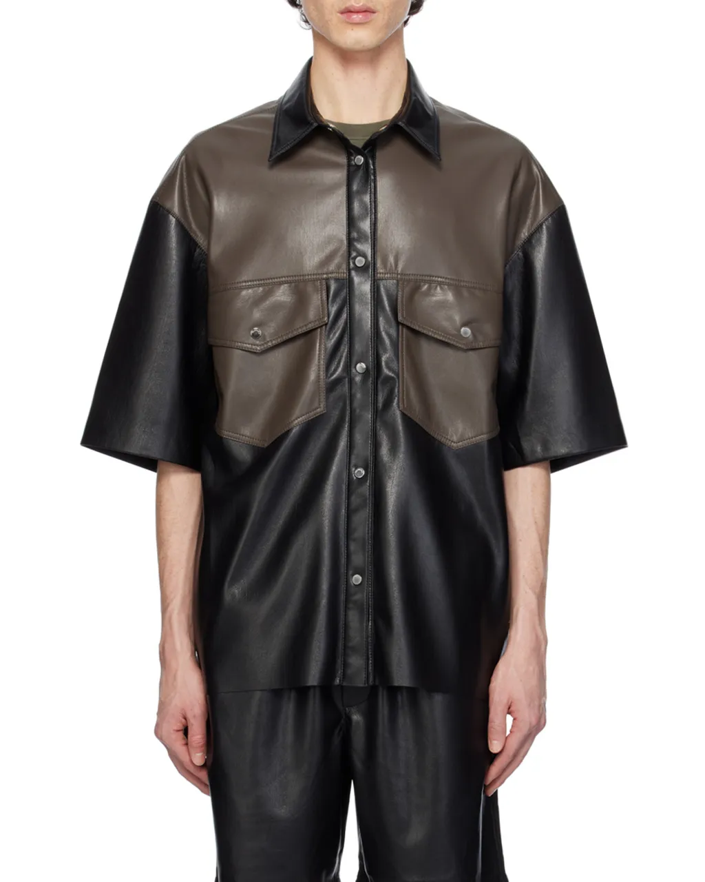 Mance Faux-Leather Shirt