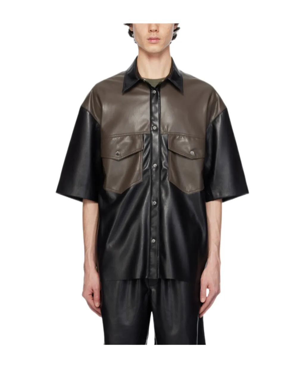 Mance Faux-Leather Shirt