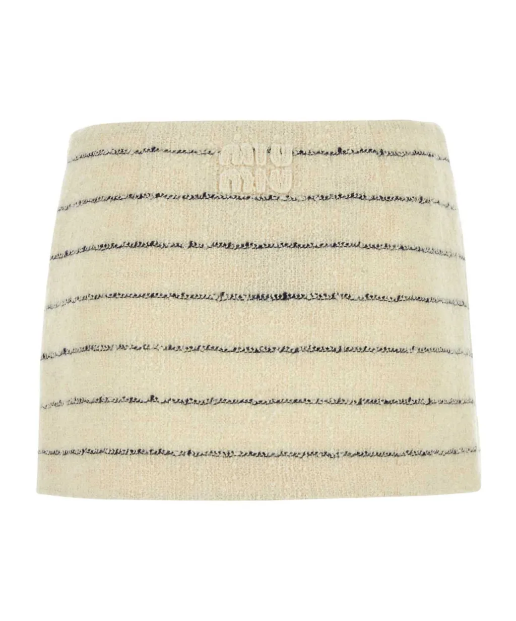 Miu Miu Striped Knit Mini Skirt