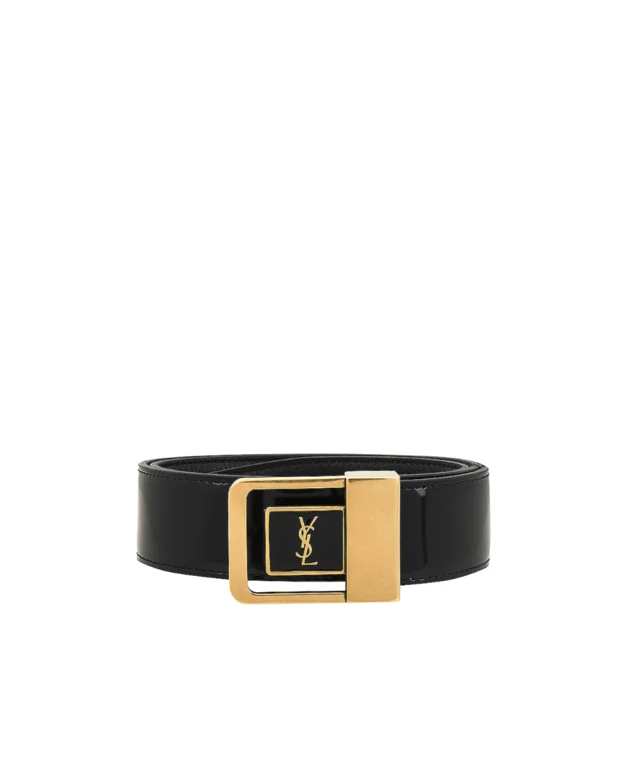 Saint Laurent La 66 Logo Plaque Belt