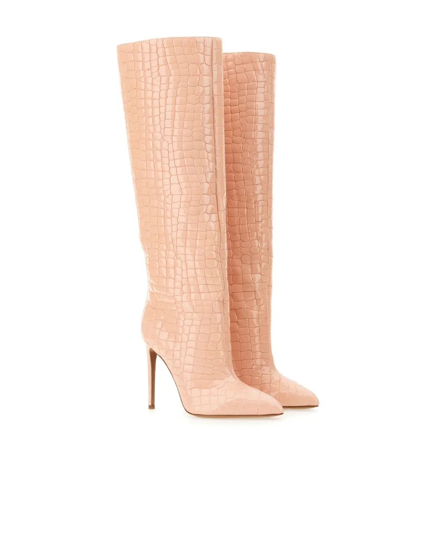 Paris Texas Embossed Heeled Boots