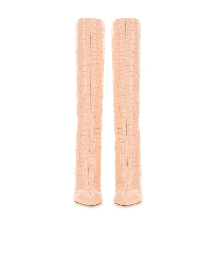 Paris Texas Embossed Heeled Boots