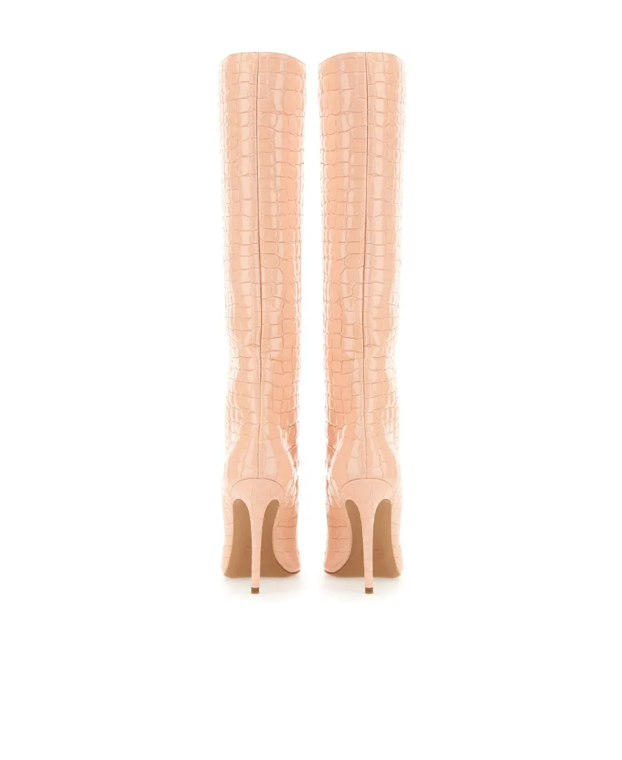 Paris Texas Embossed Heeled Boots