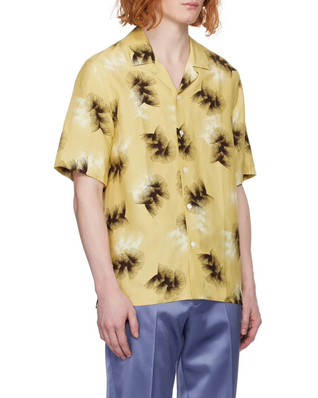 Abstract-Print Camp-Collar Shirt