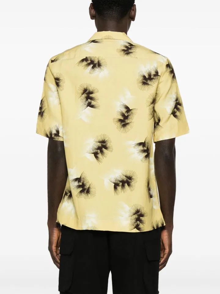 Abstract-Print Camp-Collar Shirt