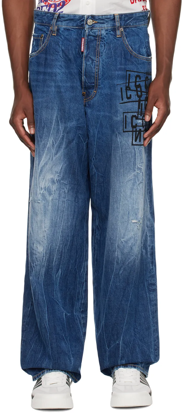 Dsquared2 Icon Logo Printed Eros Jeans