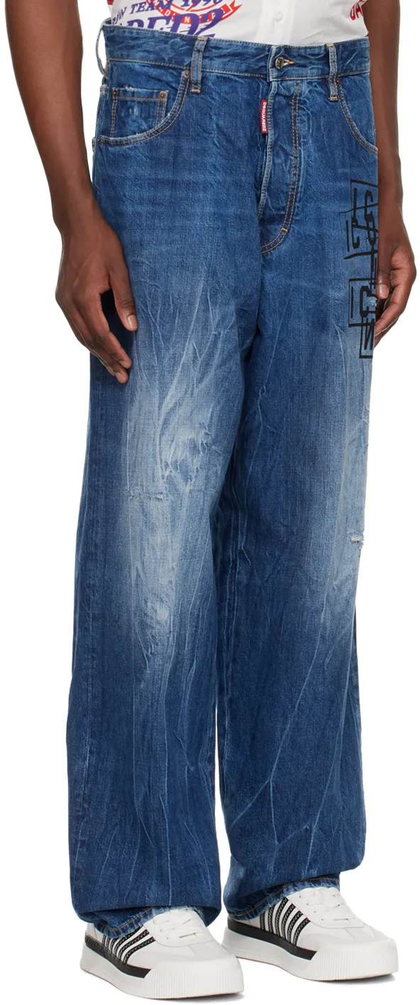 Dsquared2 Icon Logo Printed Eros Jeans