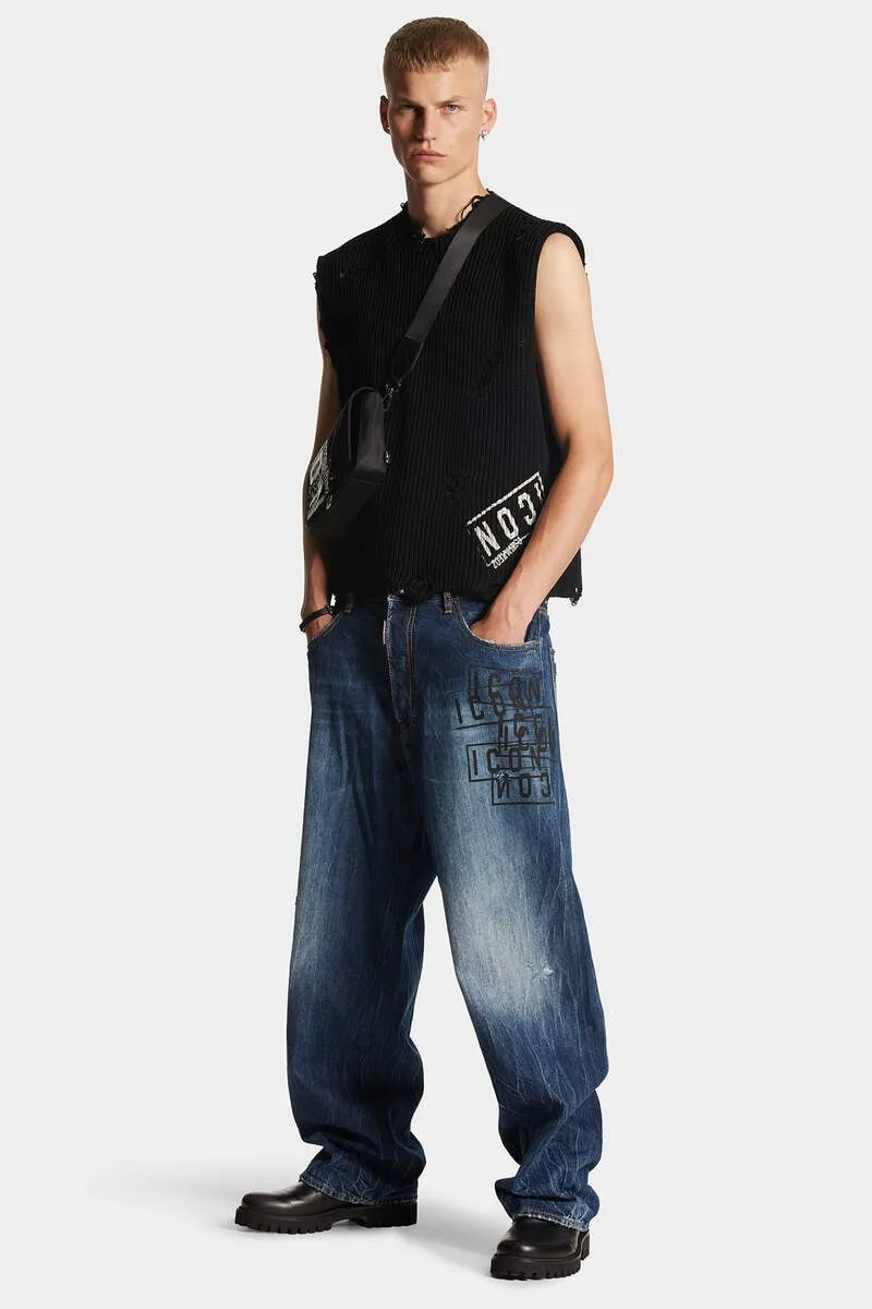 Dsquared2 Icon Logo Printed Eros Jeans