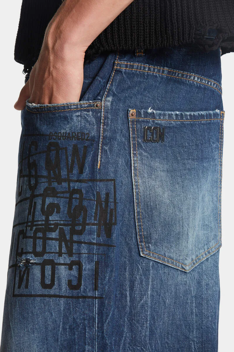 Dsquared2 Icon Logo Printed Eros Jeans