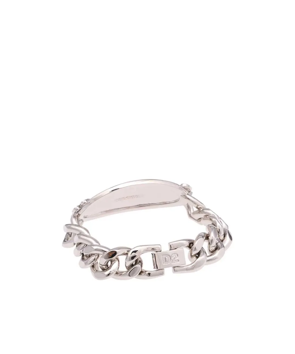 Dsquared2 Logo Plaque Charm Link Bracelet