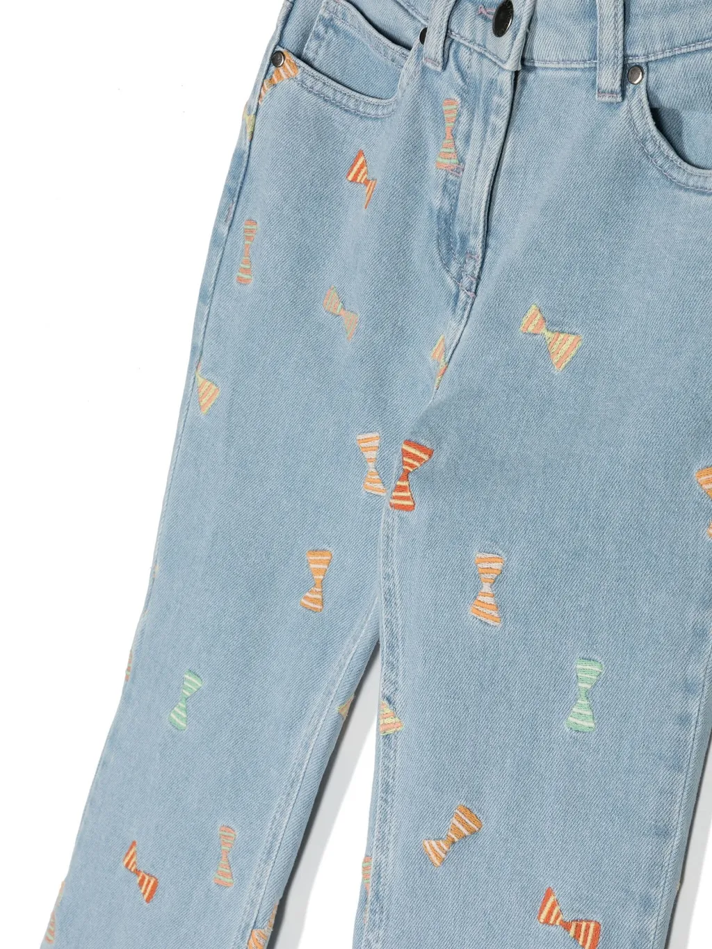 Stella Mccartney Kids Bow Embroidered Flared Jeans