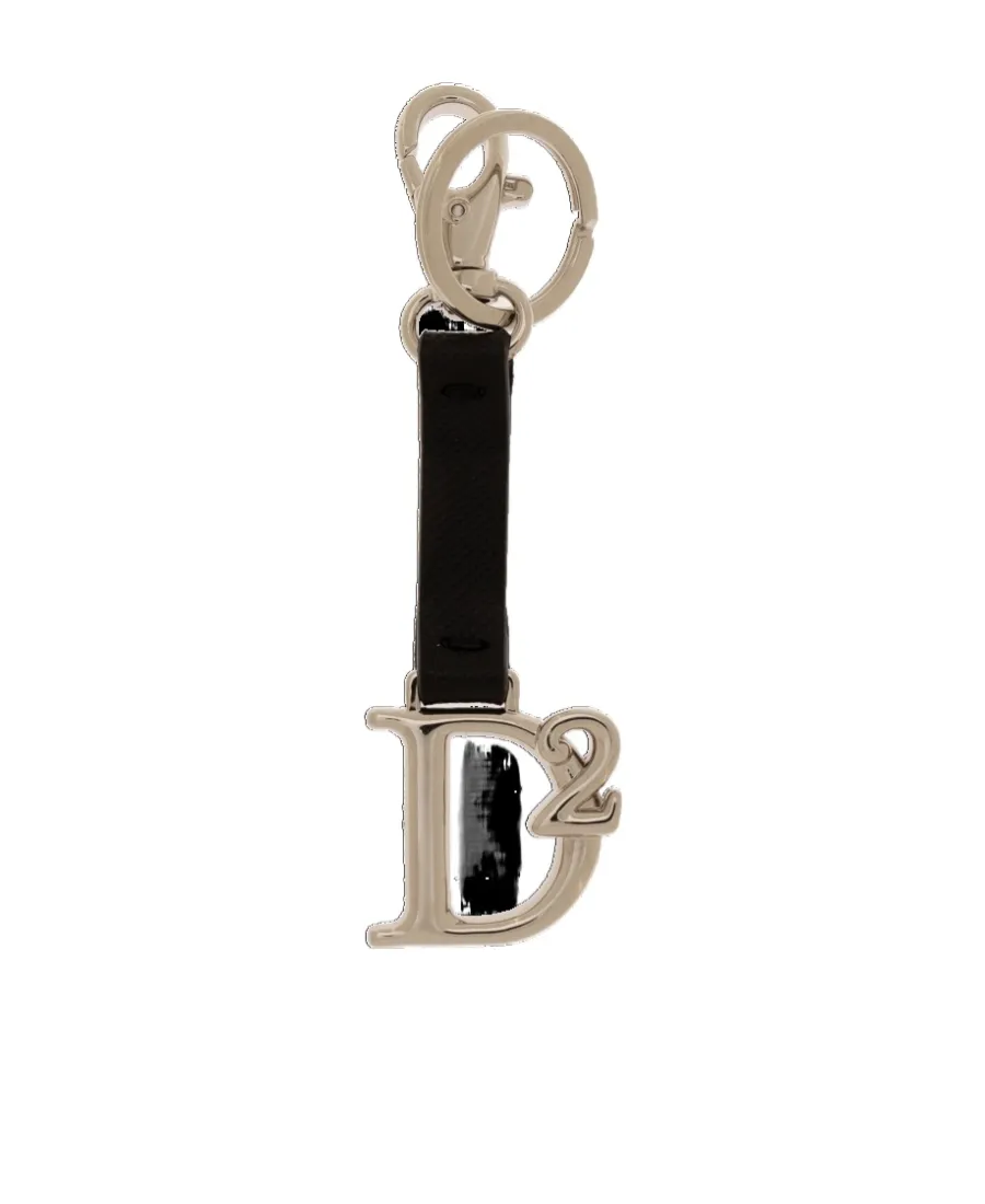 Dsquared2 Logo Plaque Lobster Claw Fastened Keyring