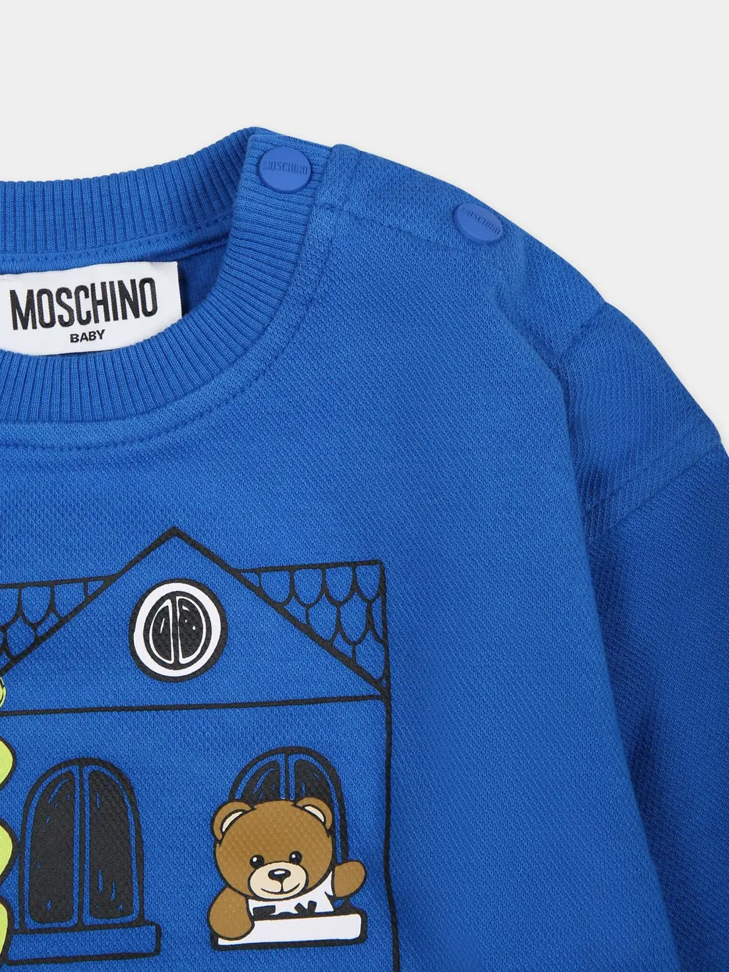 Moschino Kids Teddy Bear Logo Printed Crewneck Sweatshirt