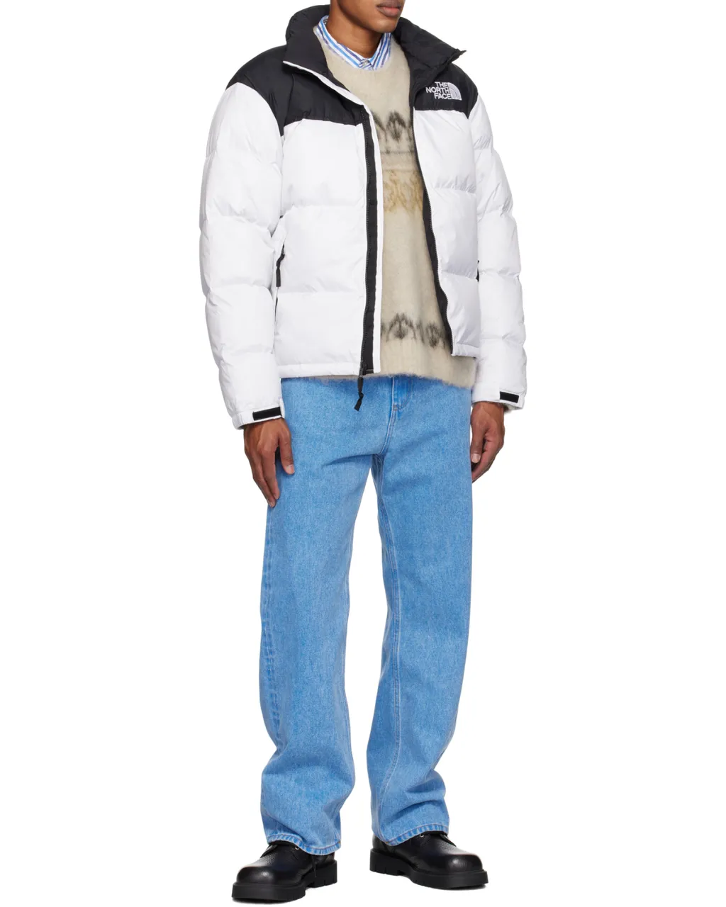 Black-Panel Puffer Jacket