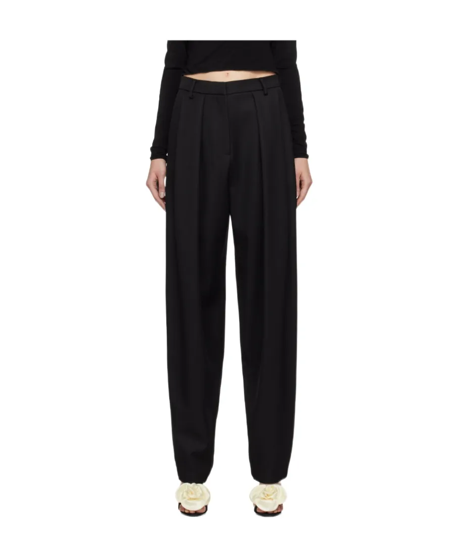 Wool Pleated Casual Trousers