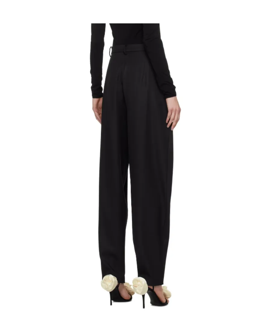 Wool Pleated Casual Trousers
