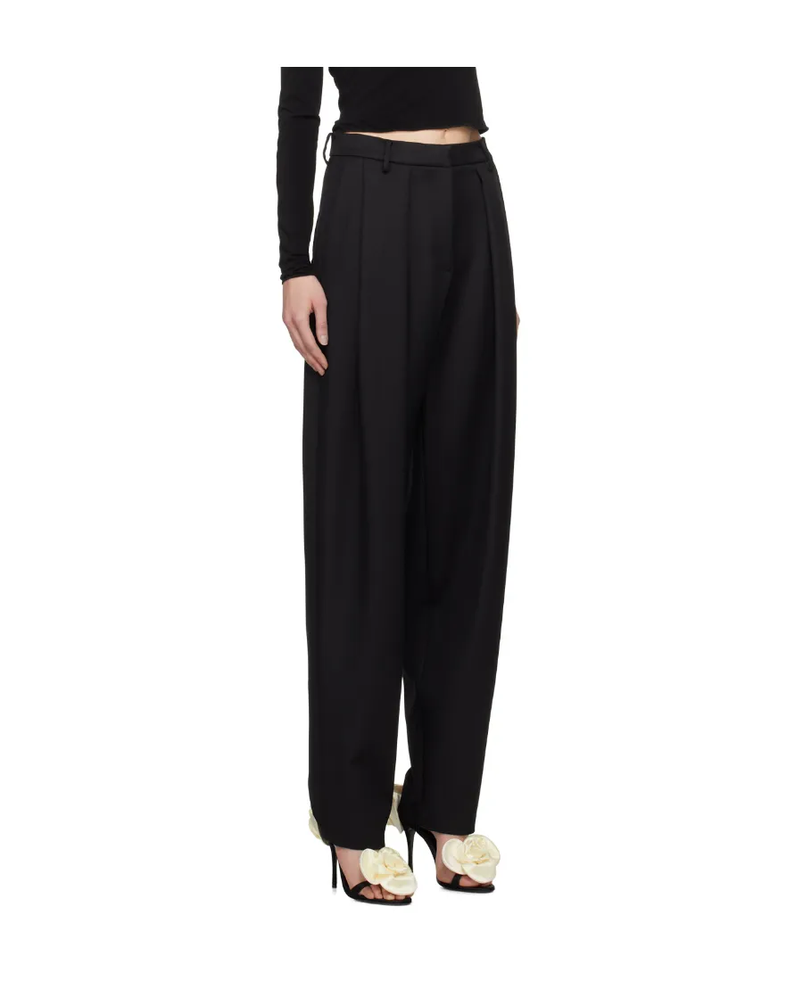 Wool Pleated Casual Trousers