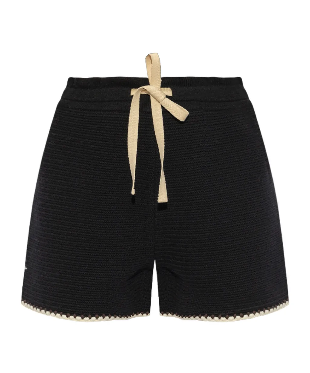 Jil Sander High-Waist Drawstring Knitted Shorts