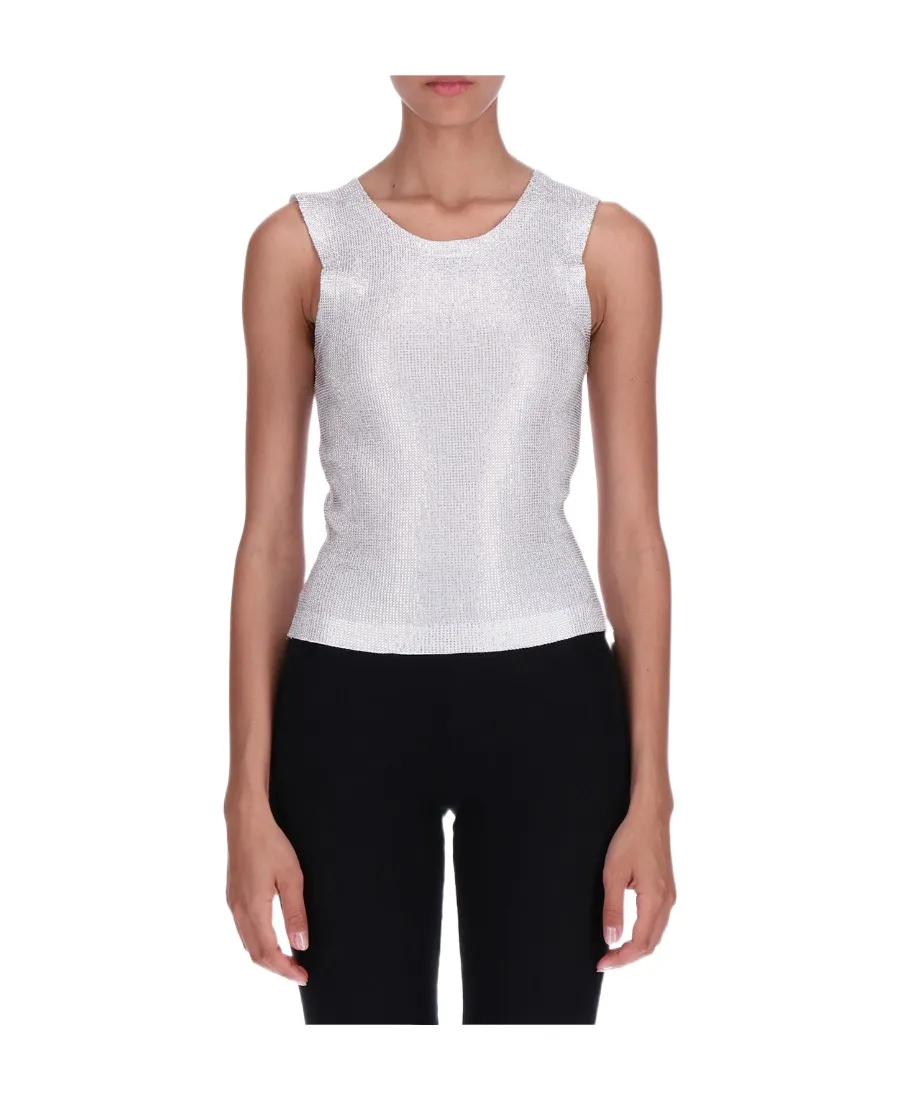 Ermanno Scervino Embellished Jersey Tank Top