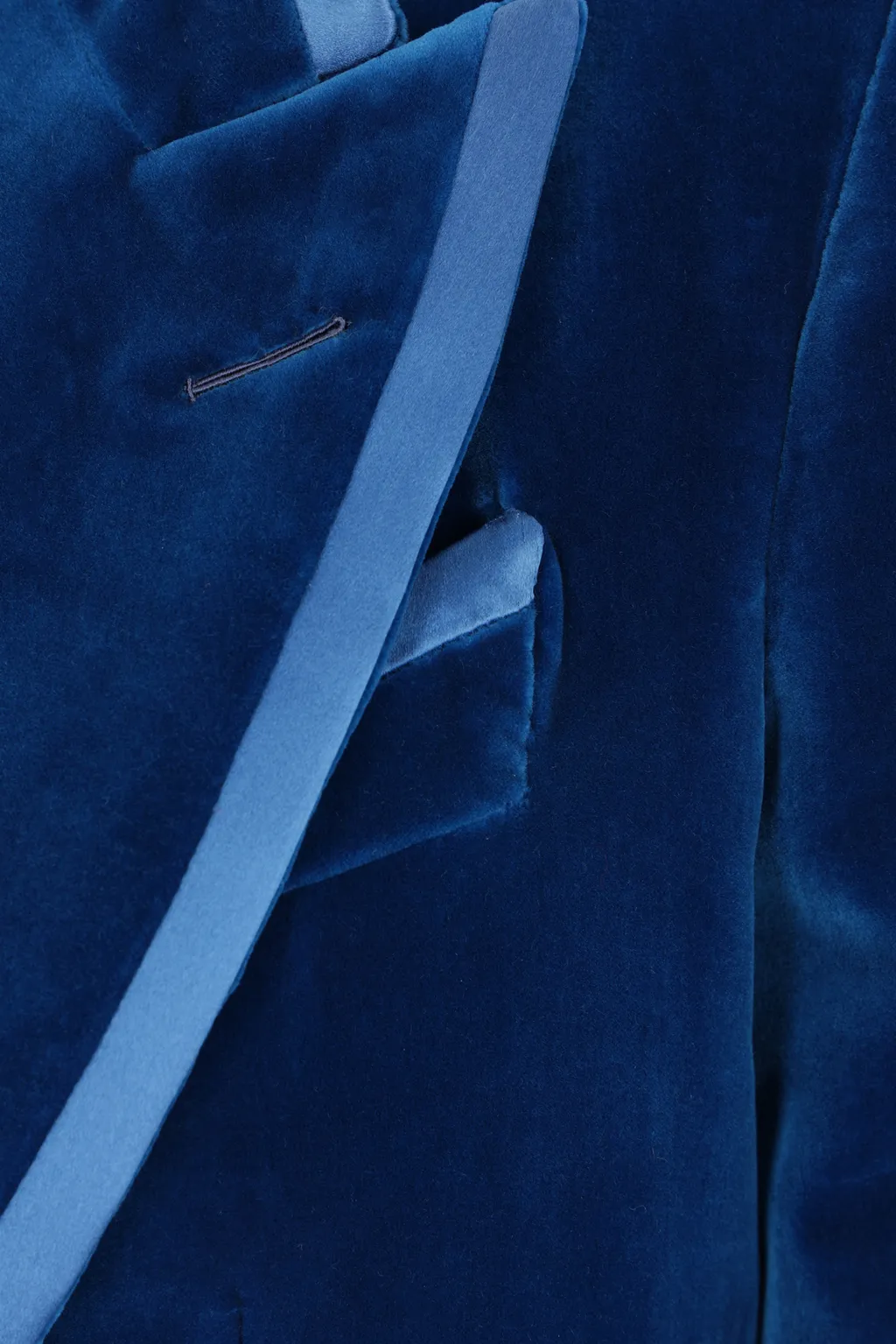 Satin-Trim Velvet Blazer