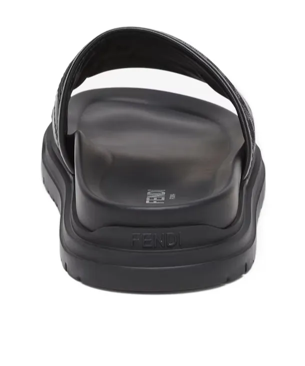 Fendi Diagonal Ff Jacquard Slides