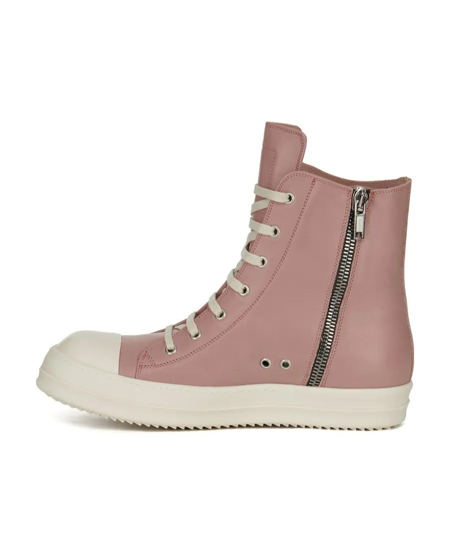 High-Top Leather Sneakers