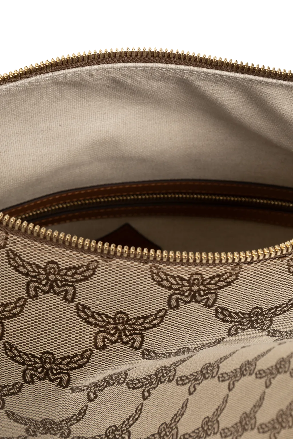 Mcm Himmel Monogram Jacquard Hobo Bag