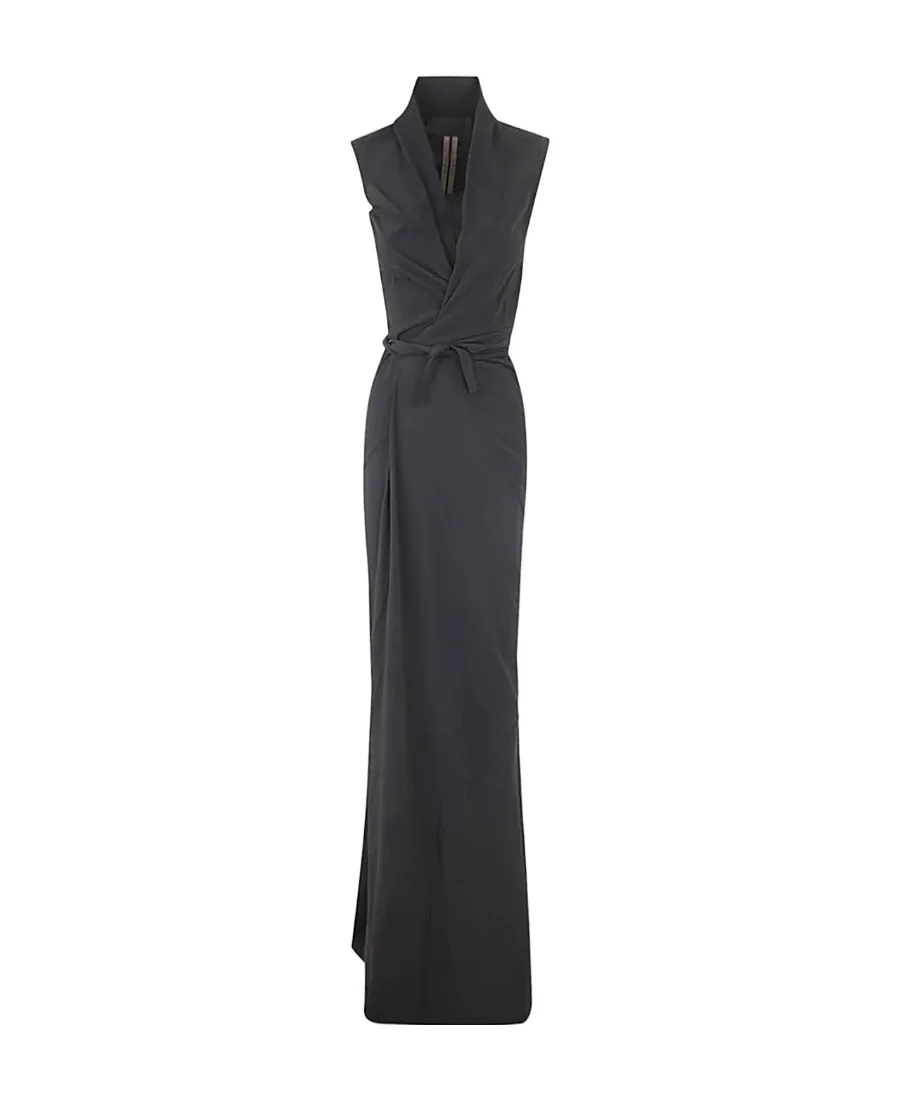 Crepe Wrap Maxi Dress
