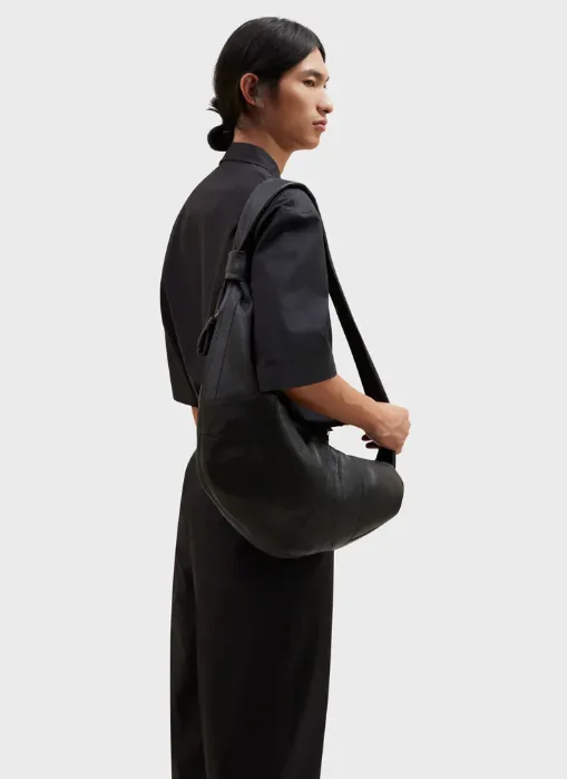 Large Croissant Leather Shoulder Bag