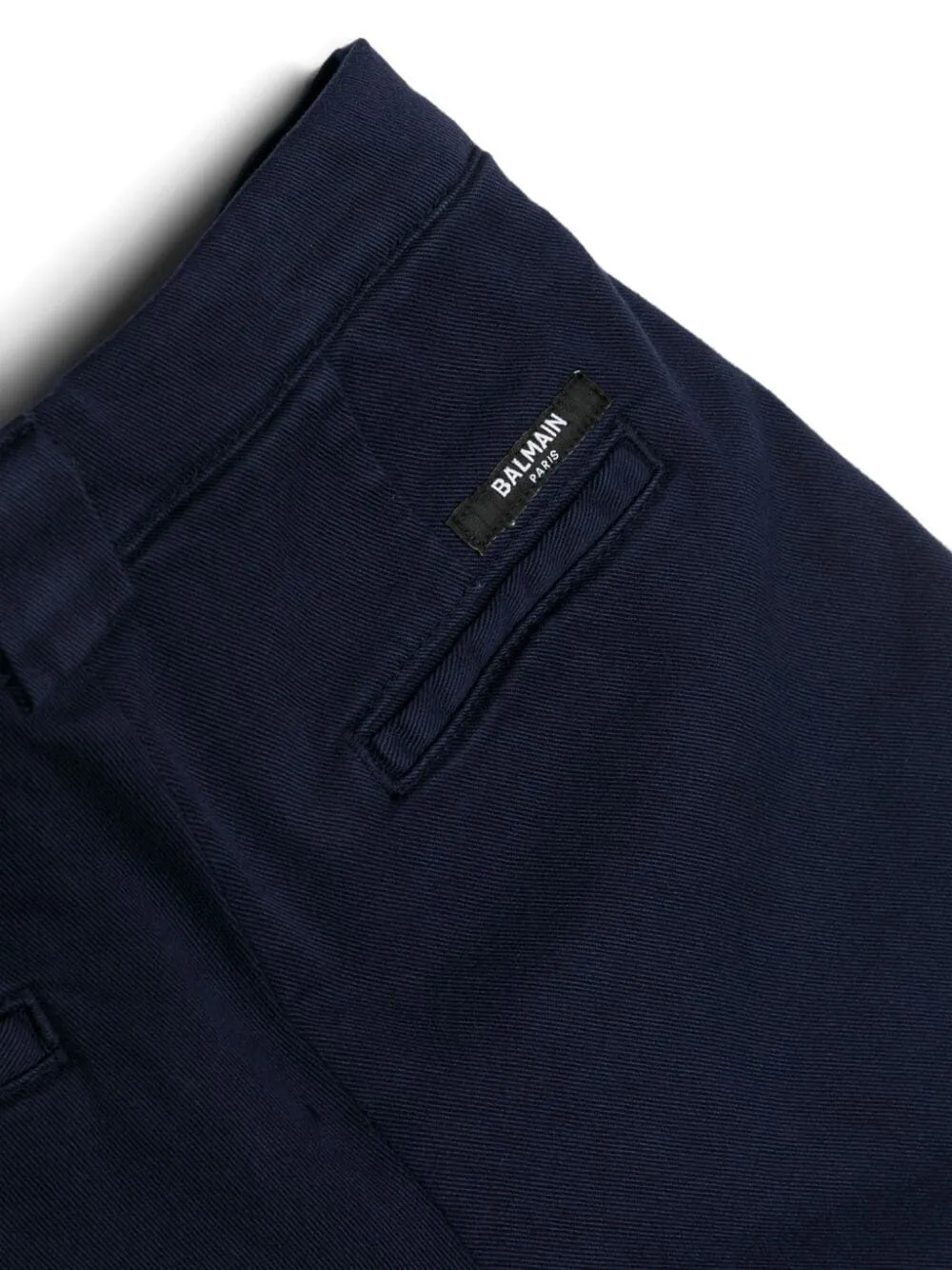 Inverted-Pleat Twill Shorts